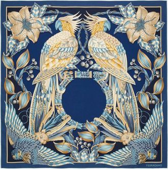 Ferragamo bedrukte zijden Foulard