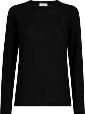 Brunello Cucinelli Cashmere and silk sweater in Black at Nordstrom, Size Xx-Large Eu