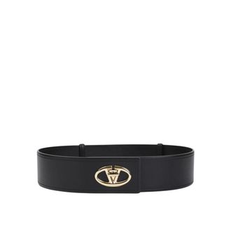 Valentino Garavani Belts, male, Black, ONE SIZE, Stylish Leather Belt with Distinctive Buckle