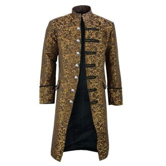 Generic MenS Vintage Brocade Long Coat, MenS Victorian Steampunk Frock Coat, MenS Gothic Longline Jacket, MenS Renaissance Festival Coat, MenS Jacquard Tailco