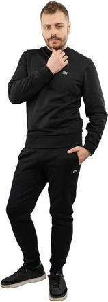 Lacoste Fleece Trui met Ronde Hals - Heren - Sport - Blauw - Maat: M Fleece