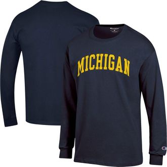 Champion Mens Champion Navy Michigan Wolverines Basic Arch Long Sleeve T-Shirt at Nordstrom, Size Xx-Large