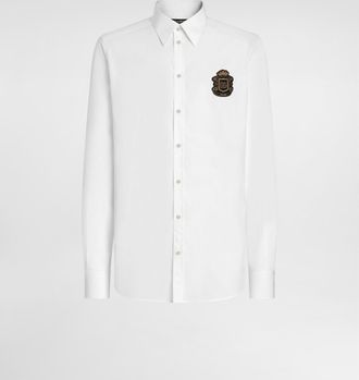 Dolce & Gabbana Cotton Martini Shirt - Man Shirts White 37