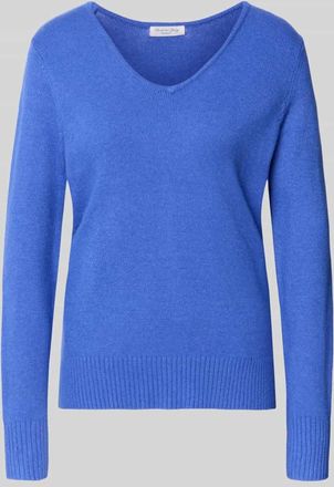 Christian Berg Strickpullover aus Viskose-Mix mit V-Ausschnitt in Royal Melange, Größe XXL