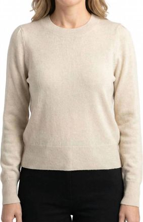 Aqua Ribbed Cashmere Sweater In Biege