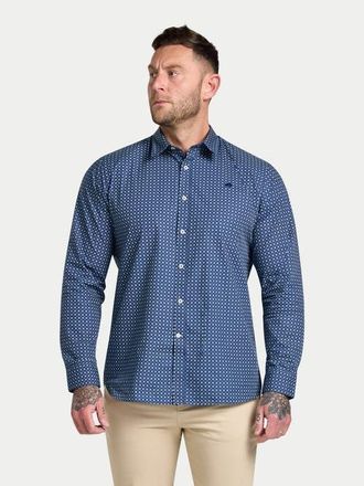 Raging Bull Long Sleeve Dotty Print Cotton Shirt in Navy at Nordstrom, Size Xxx-Large