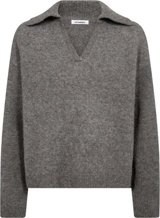 Co'Couture Jersey de cuello pico - Knitwear - Mujer - Gris - XS