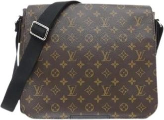 Louis Vuitton Pre-owned Cross Body Bags, male, Brown, Size: ONE SIZE Pre-owned Monogram Macassar Shoulder Bag