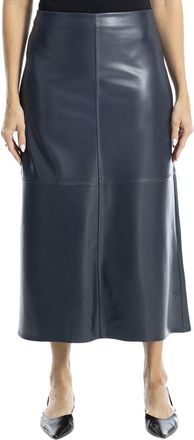 Max Studio Leatherette A-Line Skirt