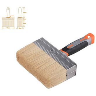 Trade Shop Trade Shop - Pennellessa Imbianchino Setole Lunghe Morbide Antiscivolo Pitturare 4x14cm 90238