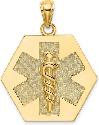 Diamond2Deal 10k Yellow Gold Medical Disc Pendant