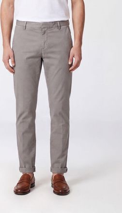 Dondup Pantaloni chino Gaubert slim fit in velluto a vita media