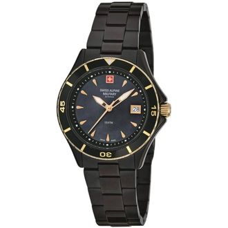 Swiss Alpine Military Dames duikhorloge 7740.1184 - Dames - Horloges - Zwart - ONE Size - Accessoires