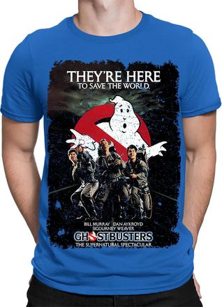 Generic Halloween T-Shirt Ghostbusters Movie Poster Horror Spooky Mens T Shirts Top HD6 Royal L
