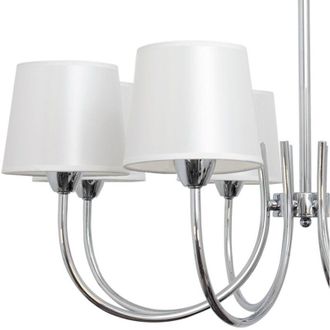 Fabrilamp Fabrilamp Lampara Guadalajara 8xe14 Cromo Pantalla Blanco