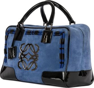 Loewe Borsa tote Amazona Boston 36 con applicazione - Blu