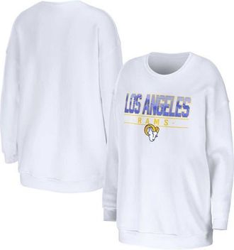 WEAR by Erin Andrews Womens WEAR by Erin Andrews White Los Angeles Rams Domestic Pullover Sweatshirt at Nordstrom, Size Xx-Large