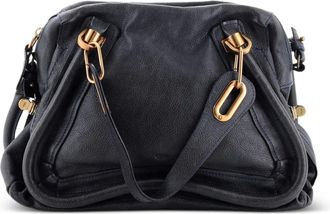 Chlo&eacute; Paraty Top Handle Bag Leather Medium satchel - Zwart