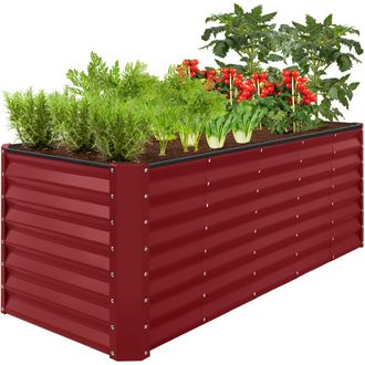 Best Choice Products 8x2x2ft Outdoor Metal Raised Garden Bed, Planter Box for Vegetables, Flowers, Herbs
