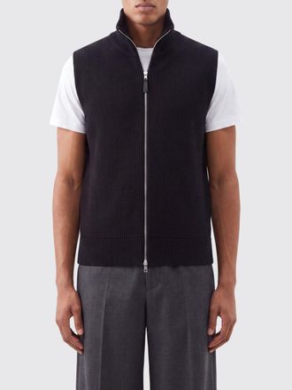 Maison Margiela Gilet in maglia in lana e cotone con collo a dolcevita e zip