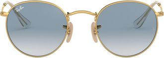 Ray-Ban 50mm Small Gradient Round Sunglasses in Gold at Nordstrom