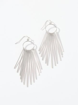 Simons Womens Metallic fringe earrings