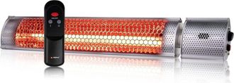 Alpina Riscaldatore elettrico da patio per interni e per esterni a infrarossi con telecomando 2000W