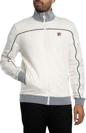 Fila Mens Zayn Lenticular Track Jacket, Gardenia/Navy, XL