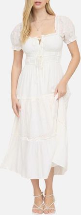 Blu Pepper Tiered Maxi Dress in Cream at Nordstrom, Size Medium