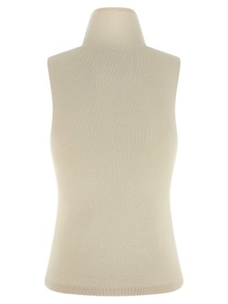 Extreme Cashmere Ribbed Cashmere-Cotton Blend Tank Top - Cream