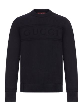 Gucci COTTON KNITTED SWEATER WITH INTARSIA - Gucci - Man