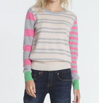 Label+Thread Womens Jessie Stripe Crew Sweater In Dune