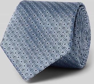 Willen Krawattenfabrik Krawatte aus reiner Seide mit Label-Detail in Bleu, Gr&ouml;&szlig;e 1