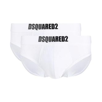 Dsquared2 Slips Blancos de Hombre con Cintura de Logo - Underwear - Hombre - Blanco - S