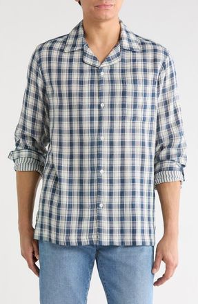 Joe's Plaid Long Sleeve Button-Up Shirt in Navy Plaid at Nordstrom Rack, Size Xx-Large