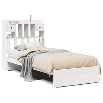 Berkfield Home Bookcase Bed without Mattress White 90x190cm Single Solid Wood Pine