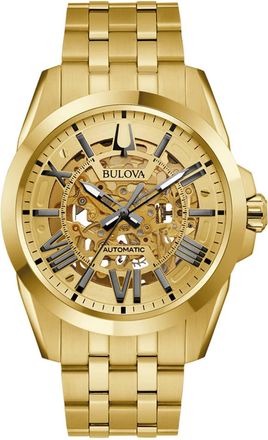 Bulova Mens Sutton Gold Dial Watch