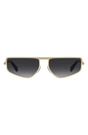 Moschino 59m Square Flat Top Sunglasses in Rose Gold/Dark Grey Sf at Nordstrom
