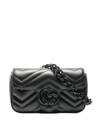 Gucci 2015-2025 Chevron chain shoulder bag - Black