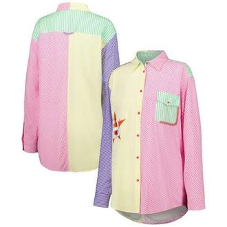 Terez Womens Terez Houston Astros Button-Up Shirt in Yellow at Nordstrom, Size X-Large