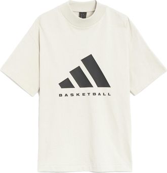 adidas Basketball Logo Tee White IR8491