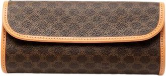 Celine Pre-owned Clutches, female, Brown, Size: ONE SIZE Pre-owned Coated Canvas Clutch