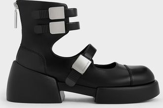 Charles & Keith Robbie Ankle-Strap Mary Jane Boots