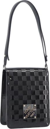 Louis Vuitton Cabaret Club Damier Vernis Black Patent_Leather Handbag (Pre-Owned)