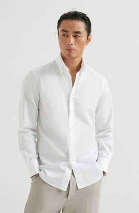 Brunello Cucinelli Button-down collar shirt in White at Nordstrom, Size Xxx-Large Eu