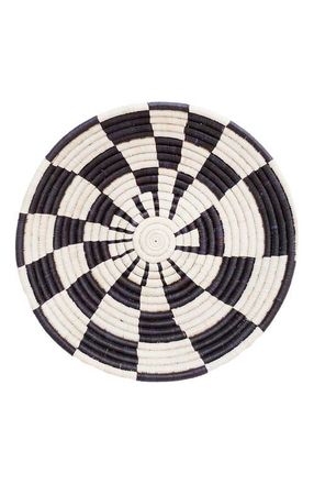 Indego Africa Geo Raffia Plateau in Natural And Black at Nordstrom, Size Medium