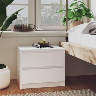 Berkfield Home Bed Cabinets 2 pcs White 50x39x43.5 cm Engineered Wood
