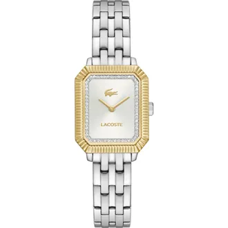 Lacoste Parisienne Crystal Bracelet Watch in Silver White at Nordstrom
