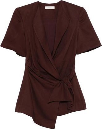 Faithfull The Brand Wikkel Top - Dames - Blouses - Rood - XS - Overhemden