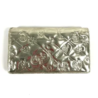 Chanel Gold Leather Long Wallet (Bi-Fold) (Pre-Owned)